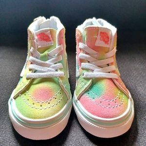 Vans high tops, Toddler shoes, Size 6.5, rainbow colored